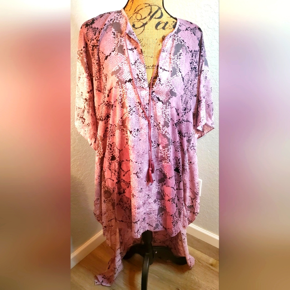 Buddy Love Blush and Gray Patterned Dress.